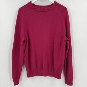 J. Crew Men’s Heritage Cotton Crewneck Sweater Hot Pink BI841 Size Medium
